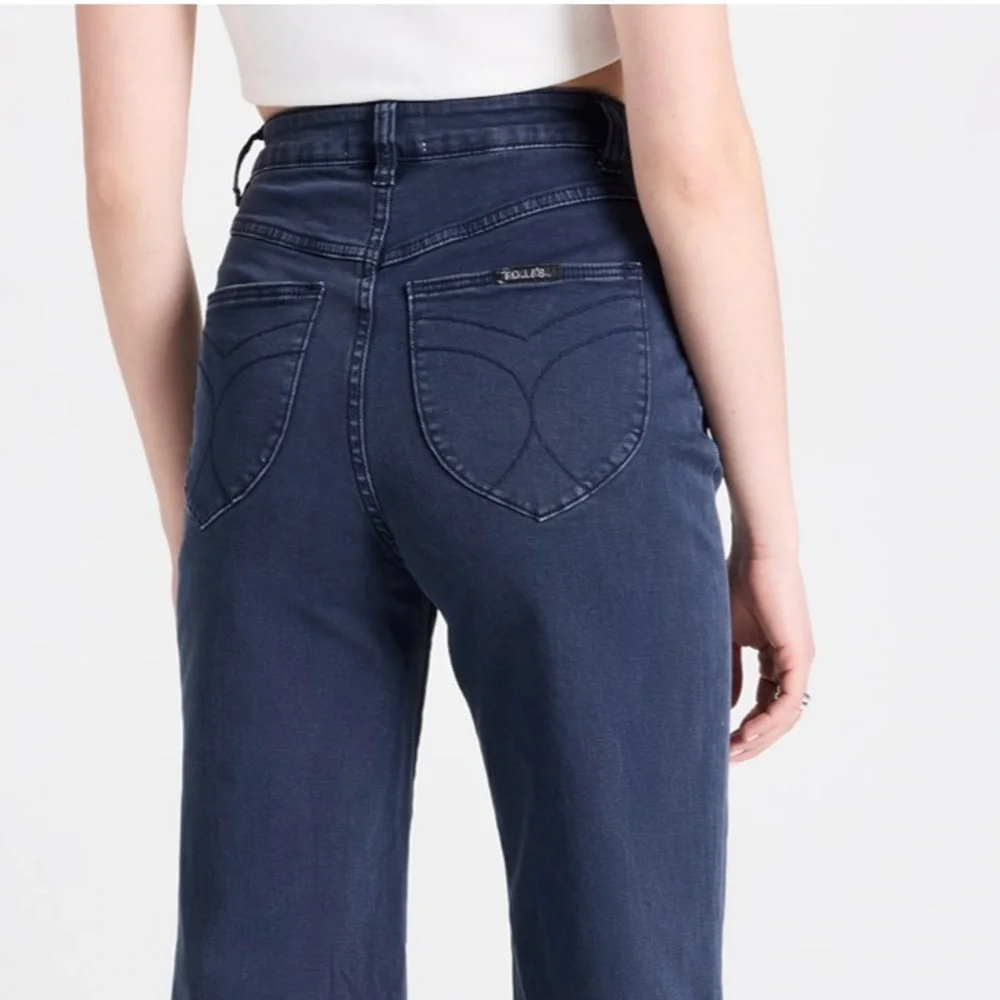 Rolla’s Sailor High Rise Wide Leg Ankle Length Jeans W/Patch Front Pockets, 31 - Picture 6 of 14
